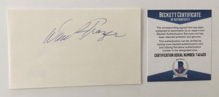 DAN FRAZER SIGNED AUTOGRAPHED 3×5 CARD BAS BECKETT CERTIFIED KOJAK
 COLLECTIBLE MEMORABILIA