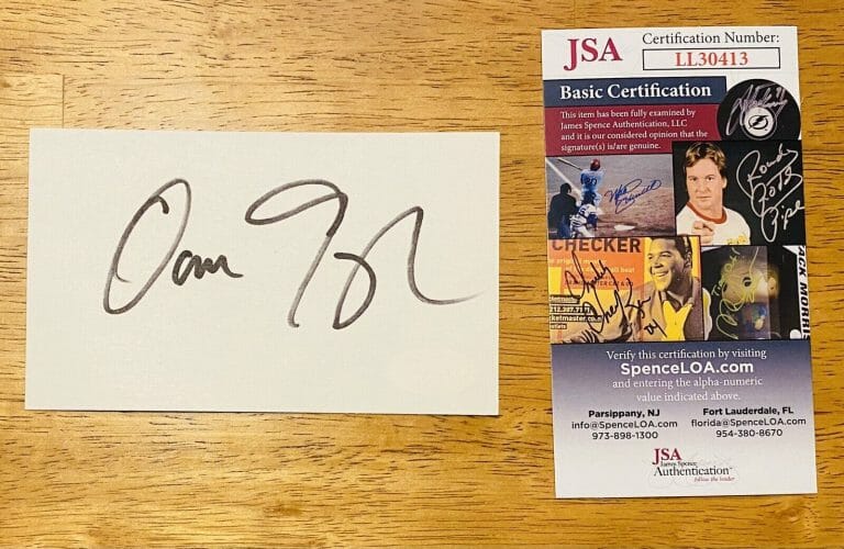 DAN QUAYLE SIGNED AUTOGRAPHED 3×5 CARD JSA CERTIFIED VICE PRESIDENT GEORGE BUSH
 COLLECTIBLE MEMORABILIA