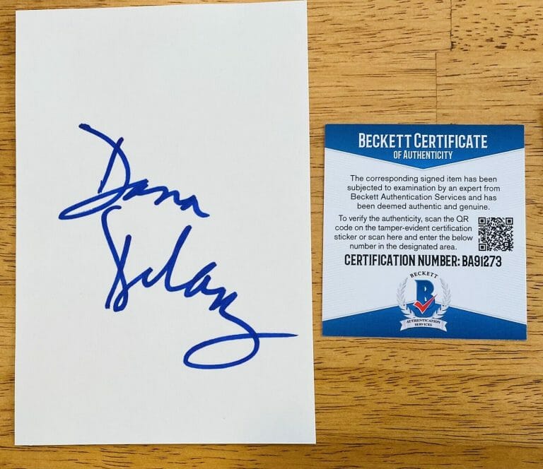 DANA DELANY SIGNED AUTOGRAPHED 4×6 CARD BAS BECKETT CERTIFIED CHINA BEACH
 COLLECTIBLE MEMORABILIA