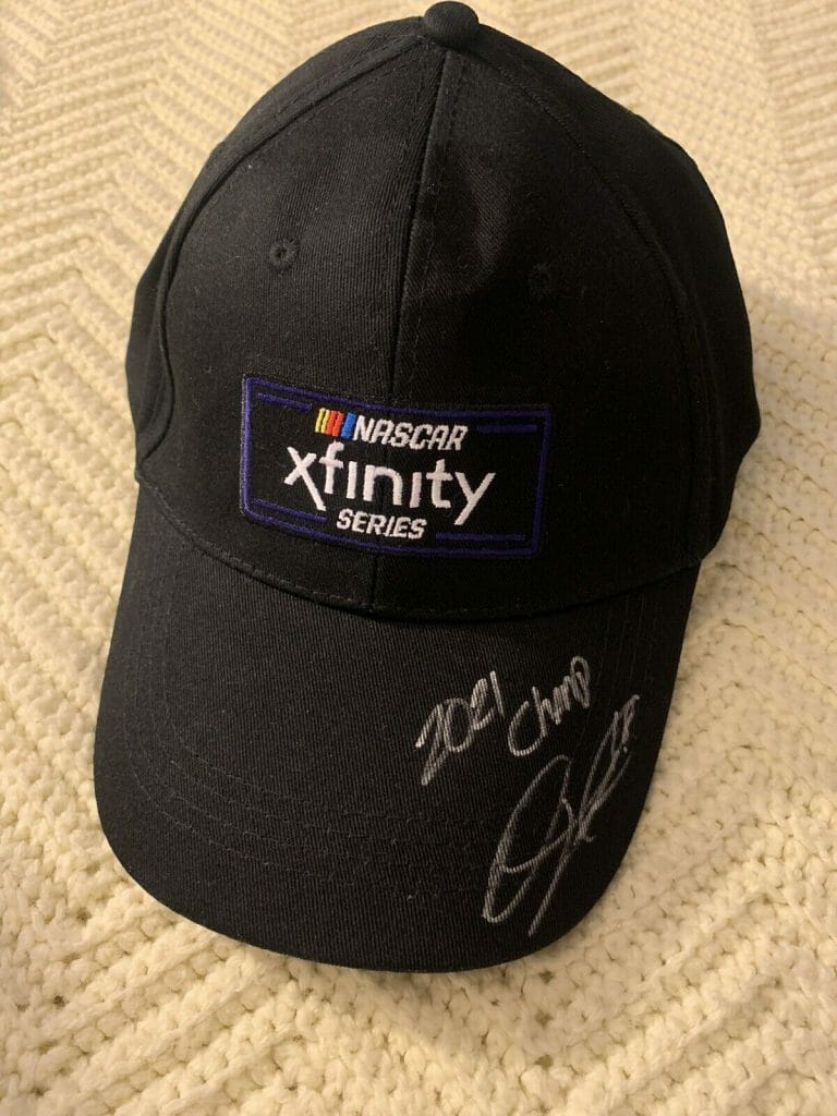 DANIEL HEMRIC HAND SIGNED HAT XFINITY AUTOGRAPHED NASCAR SNAPBACK 2021 CHAMP
 COLLECTIBLE MEMORABILIA
