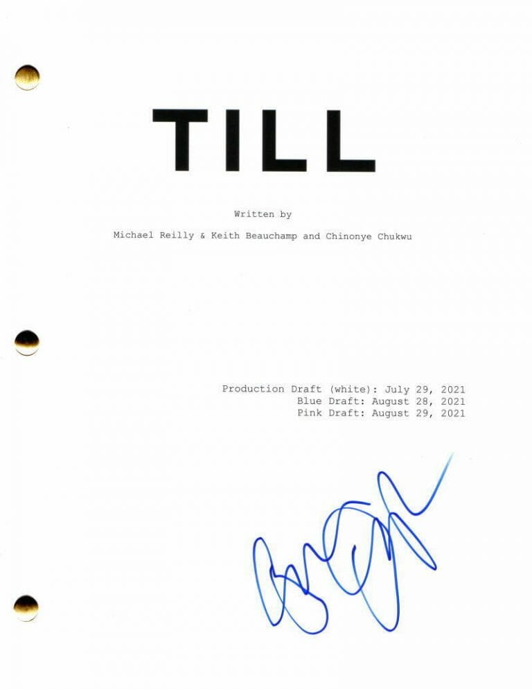 DANIELLE DEADWYLER SIGNED AUTOGRAPH TILL FULL MOVIE SCRIPT – OSCAR WINNER? RARE! COLLECTIBLE MEMORABILIA