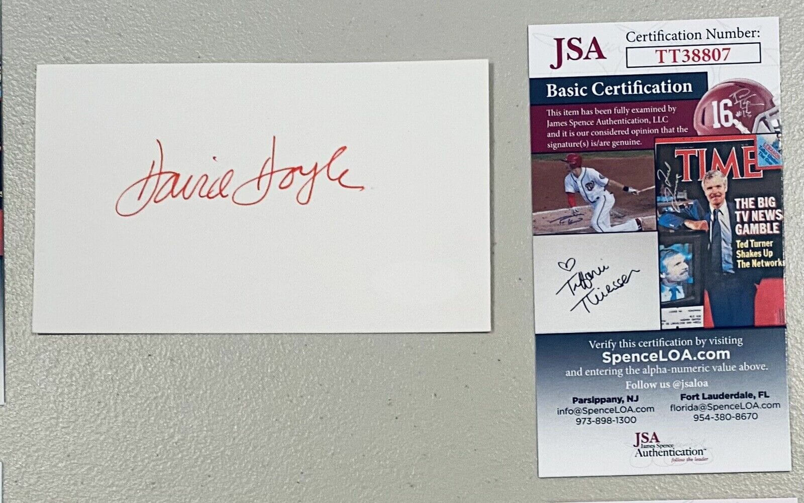 David Doyle Signed Autographed 3x5 Card JSA Certified Charlie's Angels
Opens in a new window or tab