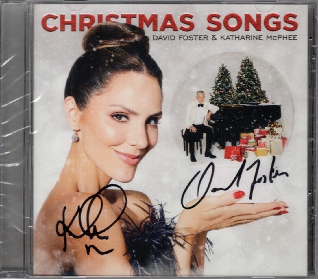DAVID FOSTER and KATHARINE MCPHEE Signed CHRISTMAS SONGS CD Booklet Insert