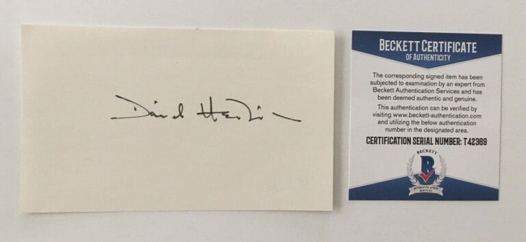 DAVID HEDISON SIGNED AUTOGRAPHED 3×5 CARD BAS BECKETT VOYAGE BOTTOM OF THE SEA
 COLLECTIBLE MEMORABILIA