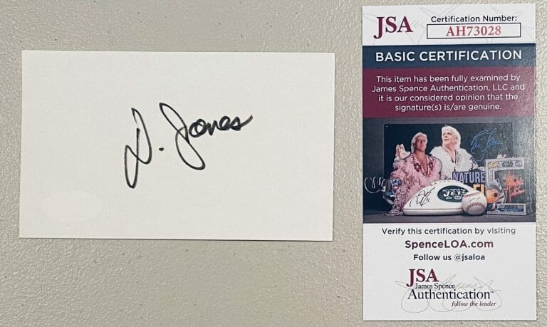 DEAN JONES SIGNED AUTOGRAPHED 3×5 CARD JSA CERTIFIED HERBIE THE LOVE BUG
 COLLECTIBLE MEMORABILIA