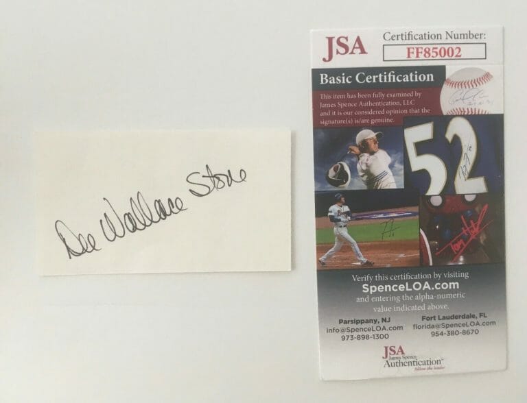 DEE WALLACE STONE SIGNED AUTOGRAPHED 2 X 3.5 CARD JSA CERTIFIED E.T. ET
 COLLECTIBLE MEMORABILIA