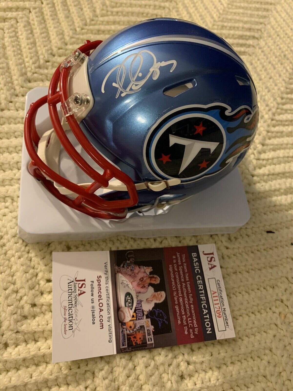 New ListingDelanie Walker Signed Mini Helmet Tennessee Titans JSA Authentication COA
Opens in a new window or tab
