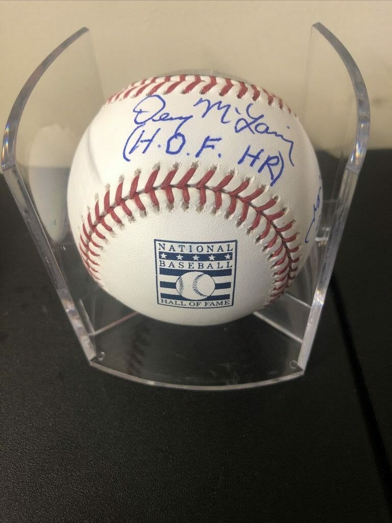 DETROIT TIGERS- DENNY MCLAIN SIGNED AUTOGRAPH HOF BASEBALL ROMLB TRISTAR COA COLLECTIBLE MEMORABILIA