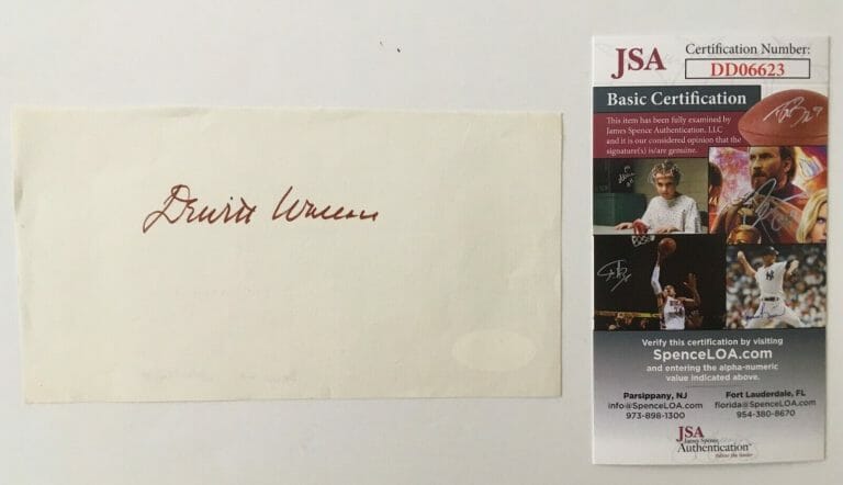 DEWITT WALLACE SIGNED AUTOGRAPHED 3.25 X 6 PAGE JSA CERTIFIED READER’S DIGEST
 COLLECTIBLE MEMORABILIA