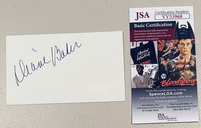 DIANE BAKER SIGNED AUTOGRAPHED 3×5 CARD JSA CERTIFIED SILENCE OF THE LAMBS
 COLLECTIBLE MEMORABILIA