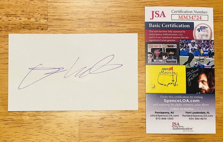 DIANE KEATON SIGNED AUTOGRAPHED 3×5 CUT JSA CERTIFIED
 COLLECTIBLE MEMORABILIA