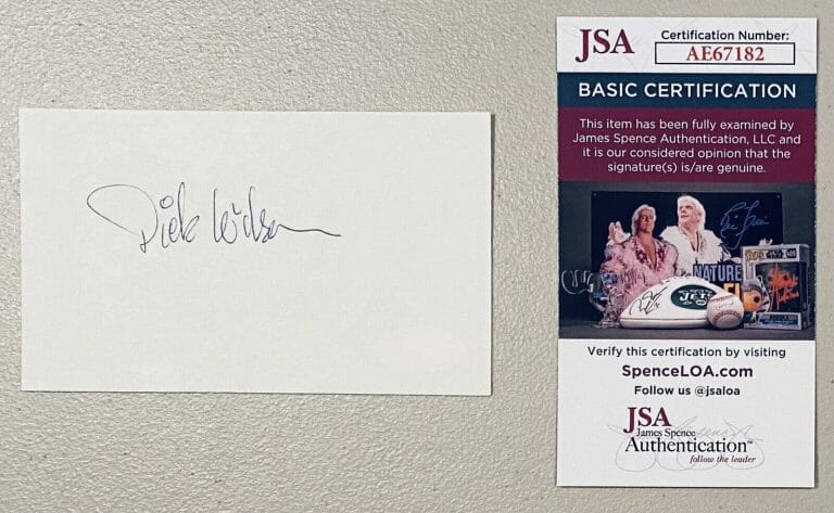 DICK WILSON SIGNED AUTOGRAPHED 3×5 CARD JSA CERTIFIED MR WHIPPLE CHARMIN
 COLLECTIBLE MEMORABILIA