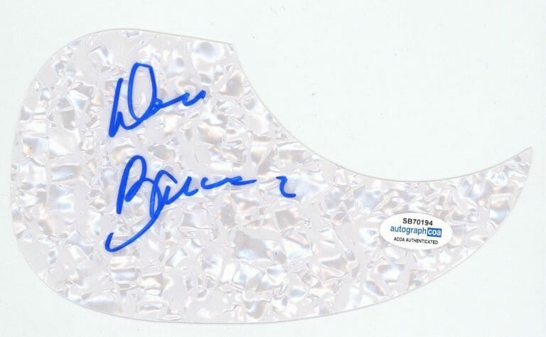 DON BARNES 38 SPECIAL SIGNED AUTOGRAPH ACOUSTIC GUITAR PICKGUARD ACOA COA ROCK COLLECTIBLE MEMORABILIA