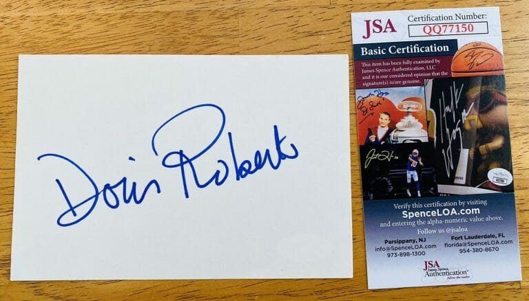 DORIS ROBERTS SIGNED AUTOGRAPHED 4×6 CARD JSA CERTIFIED EVERYBODY LOVES RAYMOND
 COLLECTIBLE MEMORABILIA