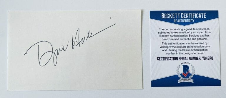 DWAYNE HICKMAN SIGNED AUTOGRAPHED 3×5 CARD BAS BECKETT CERTIFIED DOBIE GILLIS
 COLLECTIBLE MEMORABILIA