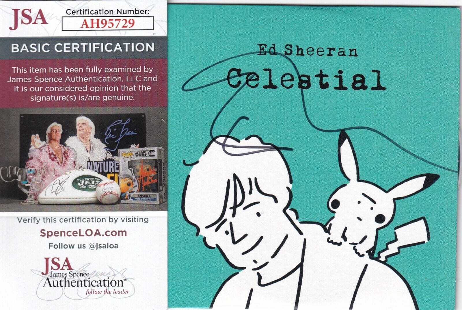 ED SHEERAN signed (CELESTIAL) Brand New CD Single cover w/cd JSA COA AH95729