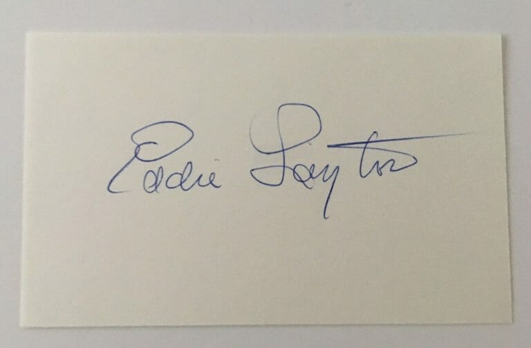 EDDIE LAYTON SIGNED AUTOGRAPHED 3×5 CARD PSA CERTIFIED YANKEES 1 NO CARD
 COLLECTIBLE MEMORABILIA