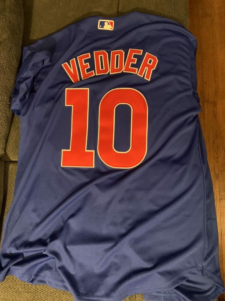 Eddie Vedder Chicago Cubs Jersey Stitched Size XL Opens in a new window or  tab