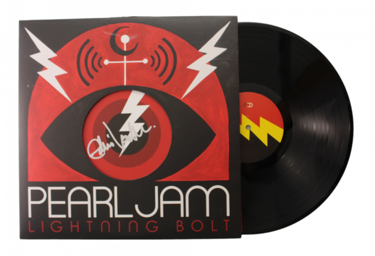 EDDIE VEDDER SIGNED AUTOGRAPH ALBUM VINYL RECORD – PERAL JAM LIGHTNING BOLT BAS COLLECTIBLE MEMORABILIA