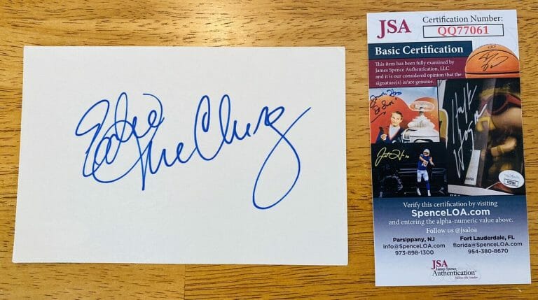 EDIE MCCLURG SIGNED AUTOGRAPHED 4×6 CARD JSA CERTIFIED FERRIS BUELLER
 COLLECTIBLE MEMORABILIA