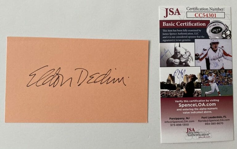 ELDON DEDINI SIGNED 3×5 CARD JSA CERTIFIED CARTOONIST PLAYBOY NEW YORKER 2
 COLLECTIBLE MEMORABILIA