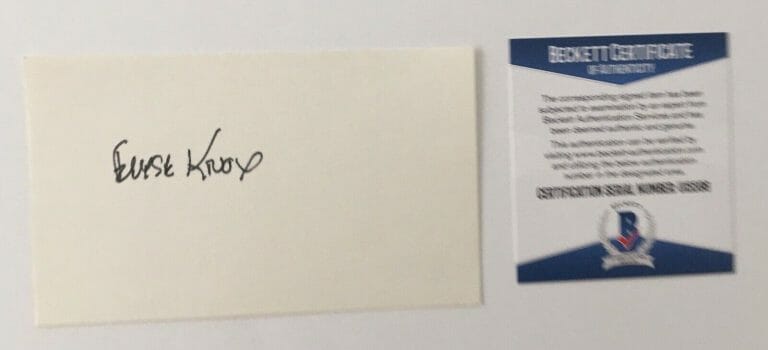 ELYSE KNOX SIGNED AUTOGRAPHED 3×5 CARD BAS BECKETT CERTIFIED THE MUMMY’S TOMB
 COLLECTIBLE MEMORABILIA