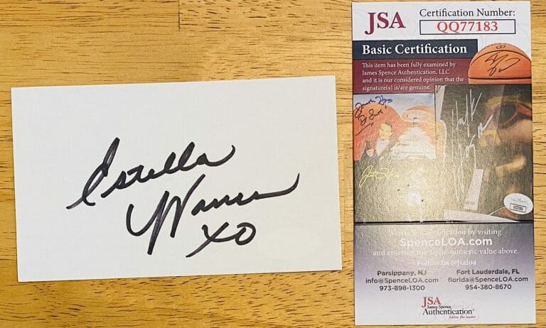 ESTELLA WARREN SIGNED AUTOGRAPHED 3×5 CARD JSA CERTIFIED PLANET OF THE APES
 COLLECTIBLE MEMORABILIA