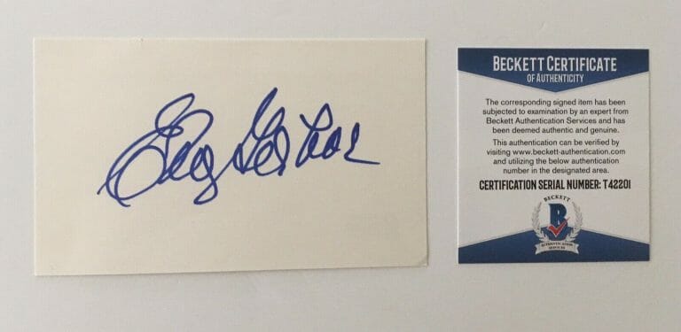 EVA GABOR SIGNED AUTOGRAPHED 3×5 CARD BAS BECKETT CERTIFIED GREEN ACRES
 COLLECTIBLE MEMORABILIA
