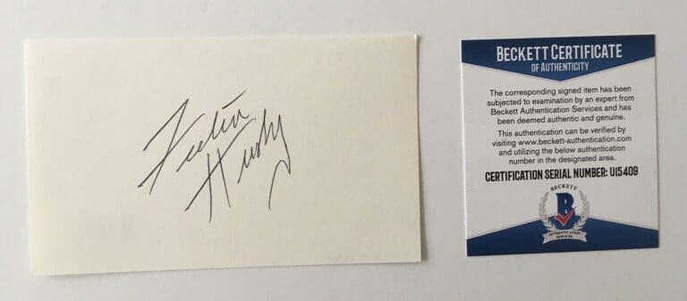 FERLIN HUSKY SIGNED AUTOGRAPHED 3×5 CARD BAS BECKETT CERTIFIED
 COLLECTIBLE MEMORABILIA