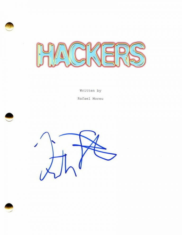 FISHER STEVENS SIGNED AUTOGRAPH HACKERS FULL MOVIE SCRIPT – W/ ANGELINA JOLIE COLLECTIBLE MEMORABILIA