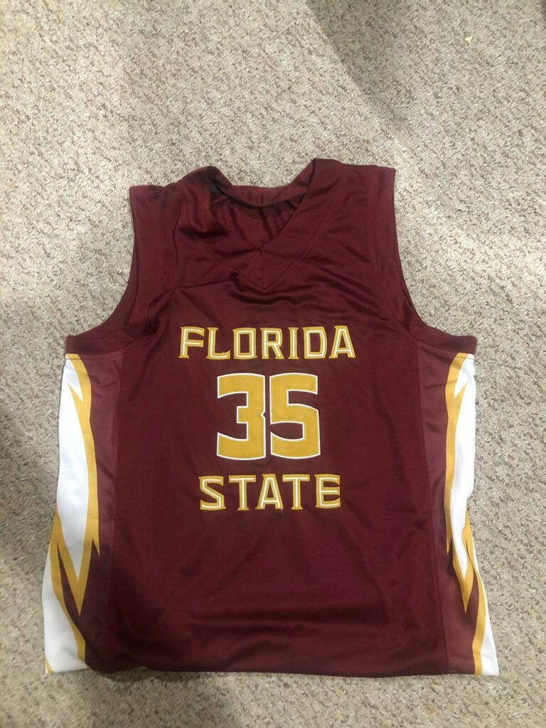 FLORIDA STATE SEMINOLES- MATT CLEVELAND SIZE LARGE JERSEY BASKETBALL #35 COLLECTIBLE MEMORABILIA