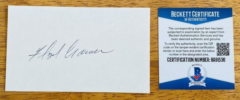 FLOYD CRAMER SIGNED AUTOGRAPHED 3×5 CARD BECKETT BAS CERT PIANIST COUNTRY MUSIC
 COLLECTIBLE MEMORABILIA