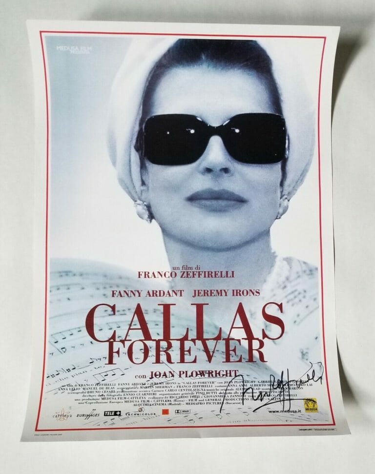 FRANCO ZEFFIRELLI DIRECTOR REAL SIGNED CALLAS FOREVER 13×18″ MOVIE POSTER COA
 COLLECTIBLE MEMORABILIA