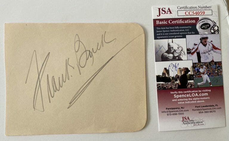 FRANK BUCK SIGNED AUTOGRAPHED 4.25 X 5.5 ALBUM PAGE JSA HUNTER ANIMAL COLLECTOR
 COLLECTIBLE MEMORABILIA