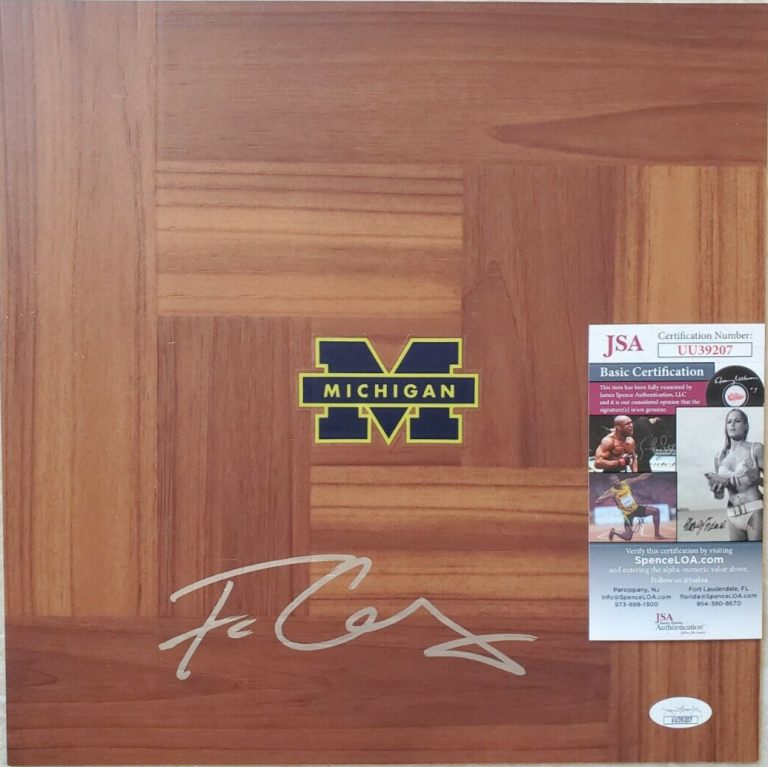 FRANZ WAGNER SIGNED FLOORBOARD JSA COA UU39207 MICHIGAN WOLVERINES ORLANDO MAGIC COLLECTIBLE MEMORABILIA