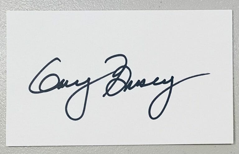 GARY BUSEY SIGNED AUTOGRAPHED 3×5 CARD BAS BECKETT CERT THE BUDDY HOLLY STORY
 COLLECTIBLE MEMORABILIA
