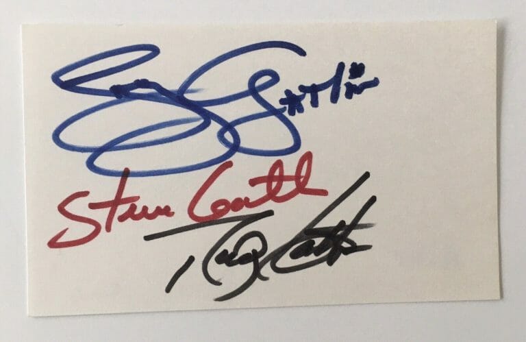 GATLIN BROTHERS LARRY STEVE RUDY SIGNED AUTOGRAPHED 3×5 CARD BECKETT BAS LETTER
 COLLECTIBLE MEMORABILIA