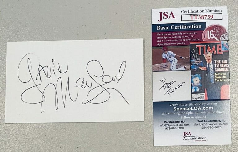 GAVIN MACLEOD SIGNED AUTOGRAPHED 3×5 CARD JSA CERTIFIED THE LOVE BOAT
 COLLECTIBLE MEMORABILIA