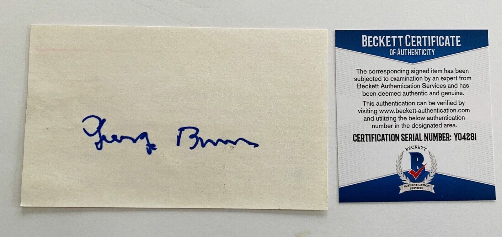 George Burns Signed Autographed 3x5 Card BAS Beckett Certified
Opens in a new window or tab