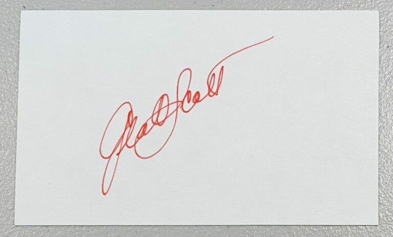 GEORGE C SCOTT SIGNED AUTOGRAPHED 3×5 CARD BAS BECKETT CERT PATTON
 COLLECTIBLE MEMORABILIA
