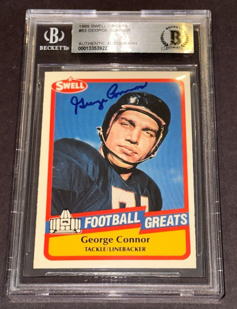 GEORGE CONNOR SIGNED 1990 SWELL GREATS CARD #83 BECKETT AUTHENTICATED BAS COLLECTIBLE MEMORABILIA