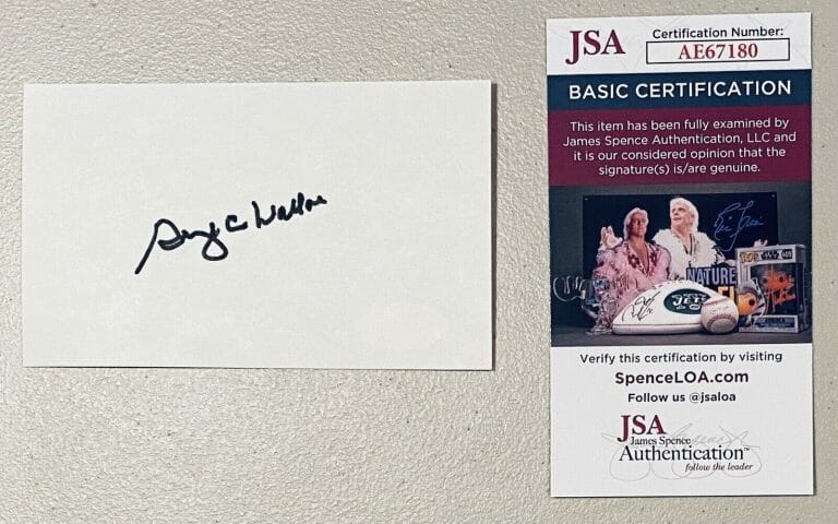 GEORGE WALLACE SIGNED AUTOGRAPHED 3×5 CARD JSA CERT ALABAMA GOVERNOR
 COLLECTIBLE MEMORABILIA