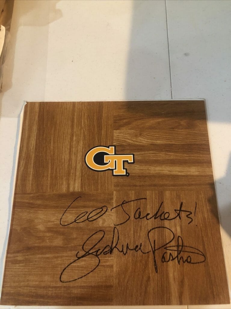 GEORGIA TECH YELLOW JACKETS- JOSH PASTNER SIGNED AUTOGRAPH 12×12 FLOORBOARD COA COLLECTIBLE MEMORABILIA