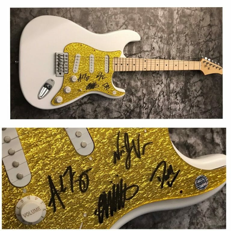 GFA ADORNMENT COLLIN WALSH X4 BAND * GRAYSCALE * SIGNED ELECTRIC GUITAR G4 COA COLLECTIBLE MEMORABILIA
