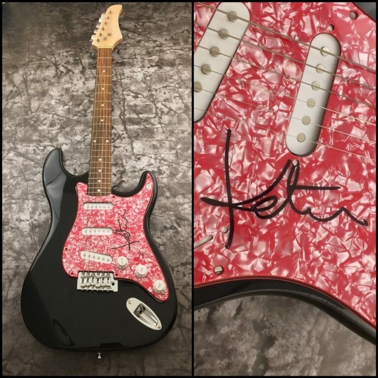 GFA AND THE WAVES * KATRINA LESKANICH * SIGNED AUTOGRAPH ELECTRIC GUITAR AD1 COA COLLECTIBLE MEMORABILIA