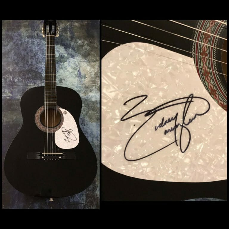 GFA BEER FOR MY HORSES * RODNEY CARRINGTON * SIGNED ACOUSTIC GUITAR R1 COA COLLECTIBLE MEMORABILIA