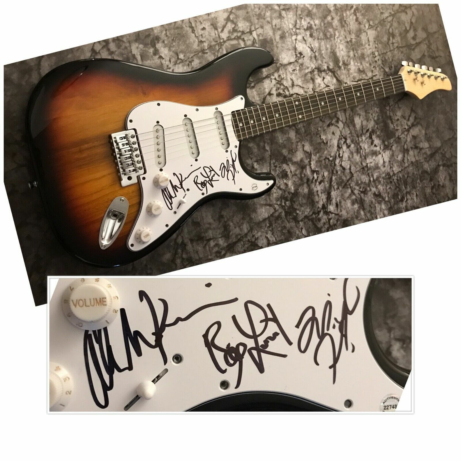 GFA Bill Michael & Allen x3 Band * FIREHOUSE * Signed Electric Guitar B COA
