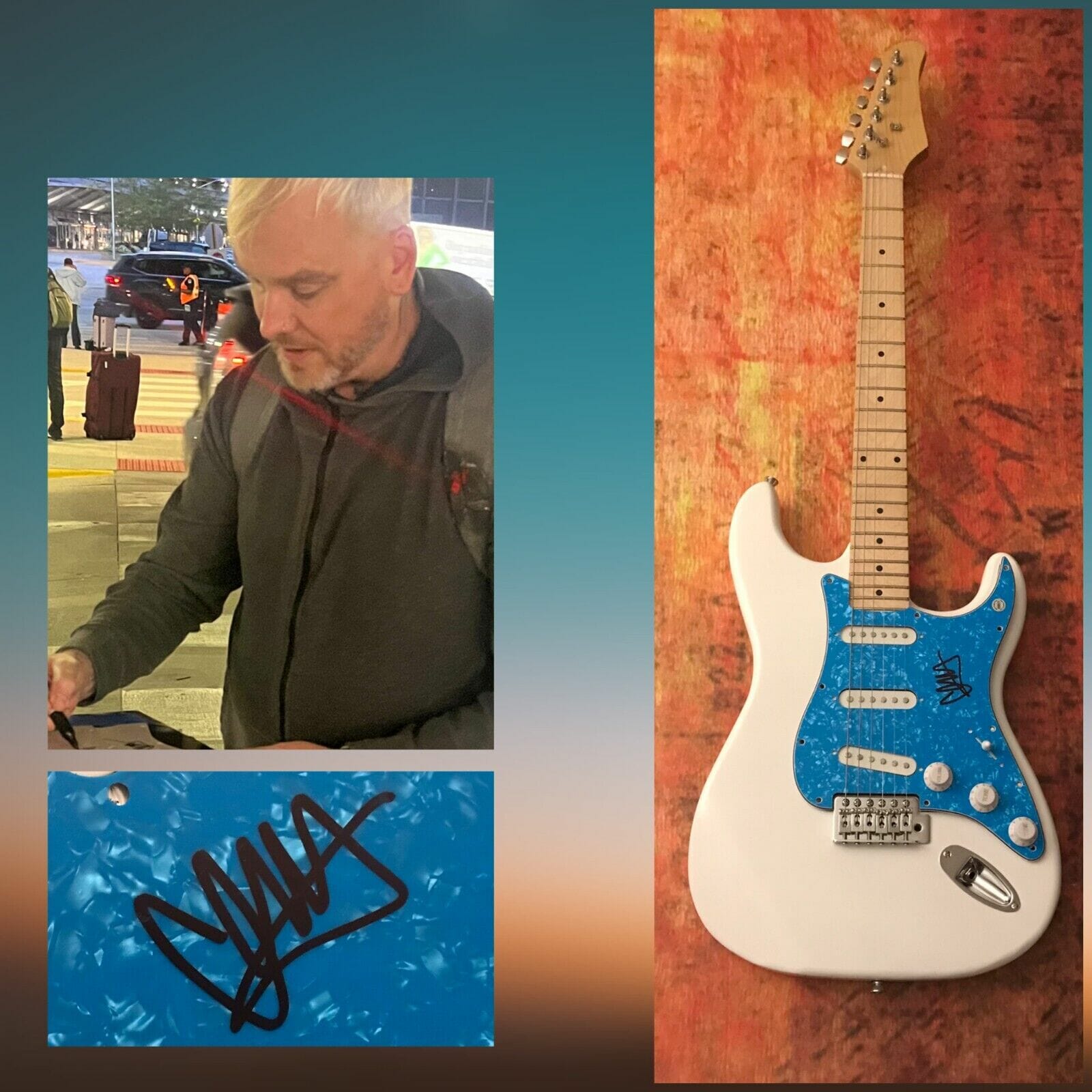 GFA Blink-182 & Alkaline Trio * MATT SKIBA * Signed Electric Guitar PROOF COA