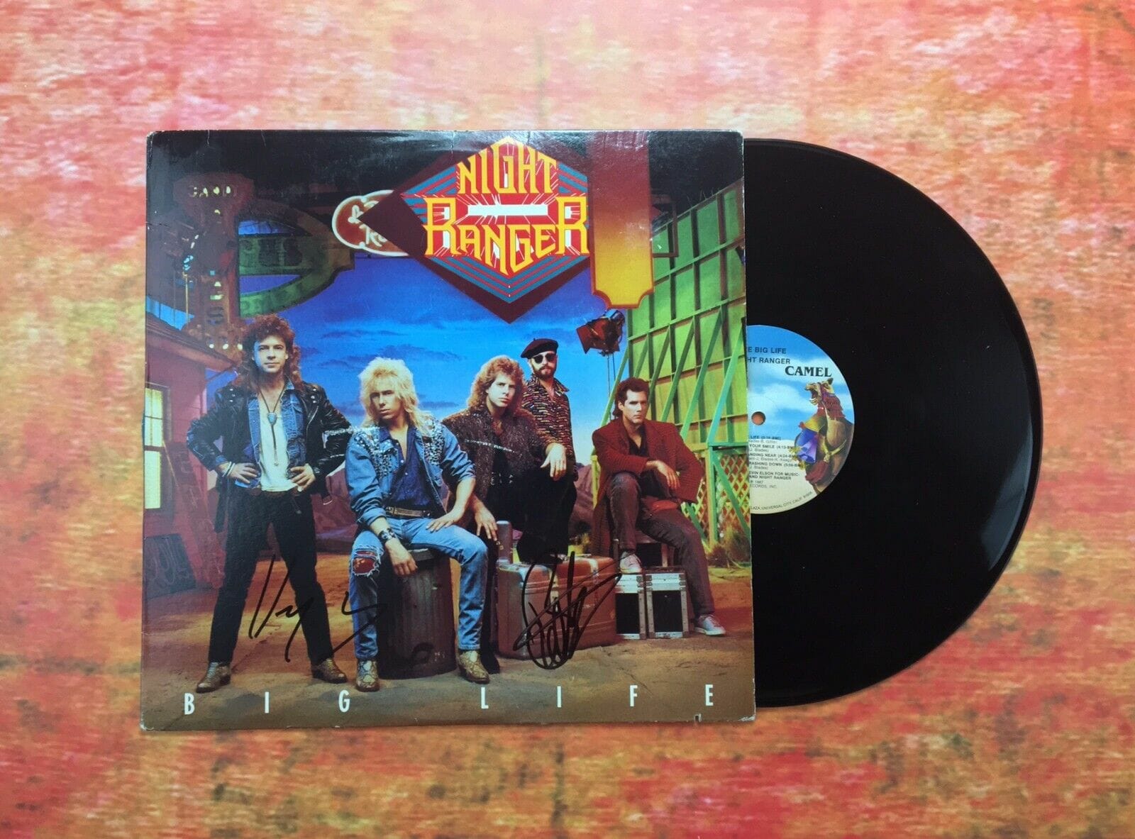 GFA Brad Gillis & Kelly Keagy * NIGHT RANGER * Signed Record Album AD1 ...