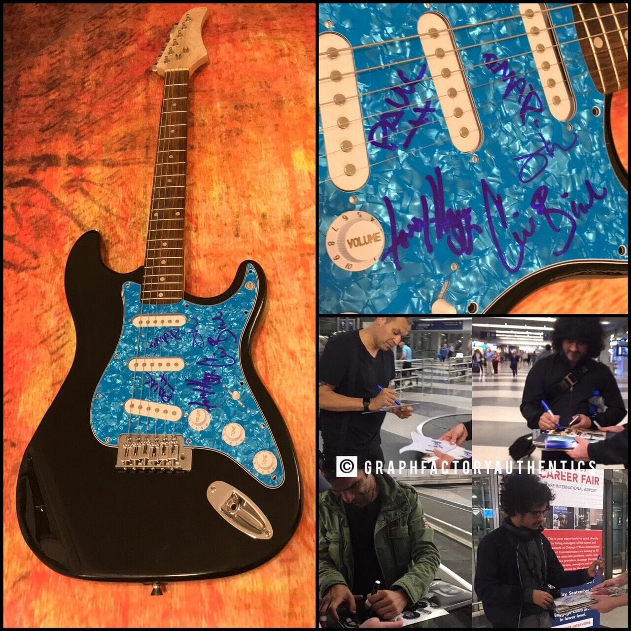 GFA Cedric Bixler Band x5 * AT THE DRIVE-IN * Signed Electric Guitar A2 COA